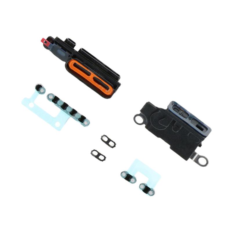 For iPhone 16 Plus 6 in 1 Speaker DustPlusof Mesh Set (Black)