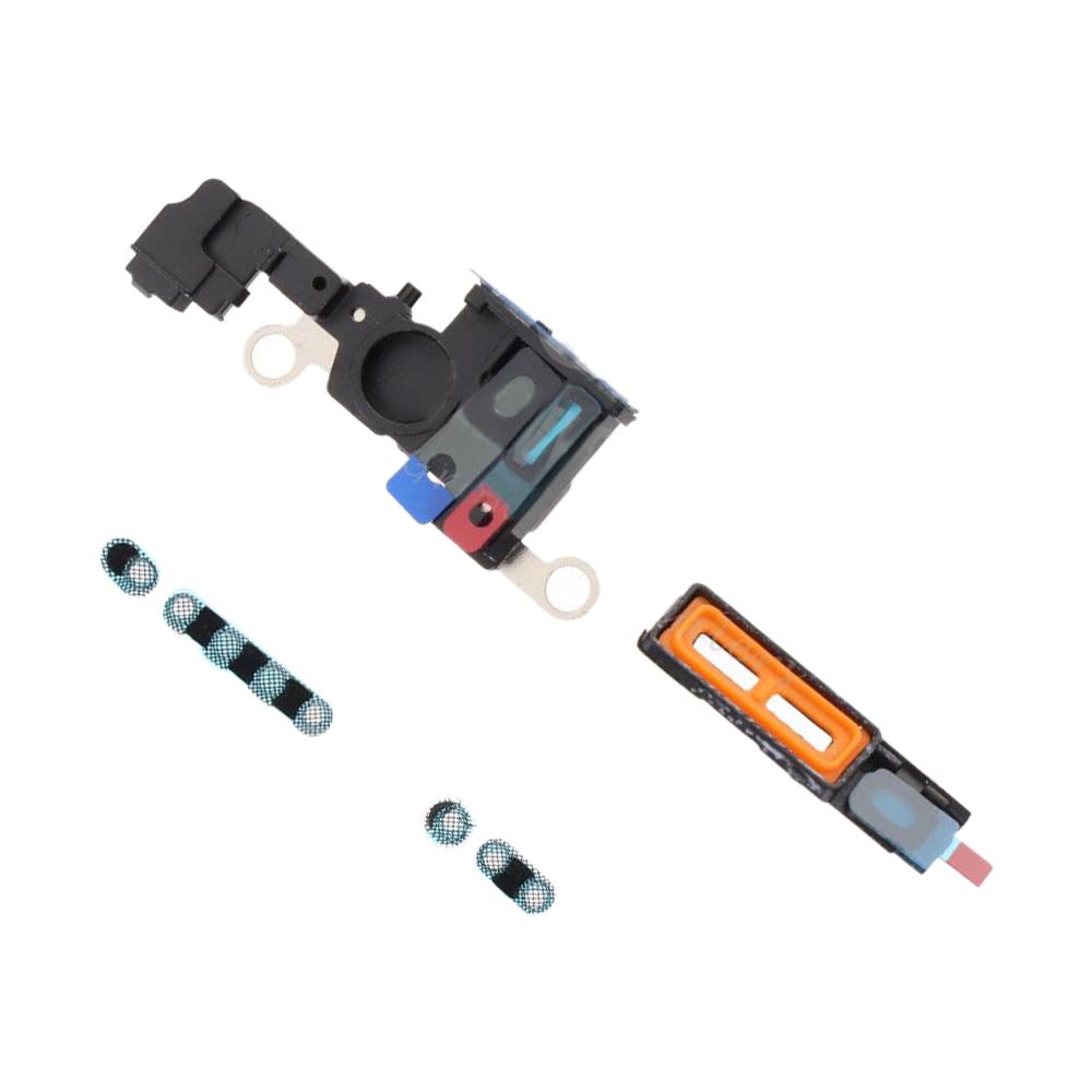 For iPhone 16 6 in 1 Speaker DustPlusof Mesh Set (Black)