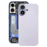 For iPhone 17 Glass Battery Back Cover with Camera Lens Cover(Purple)