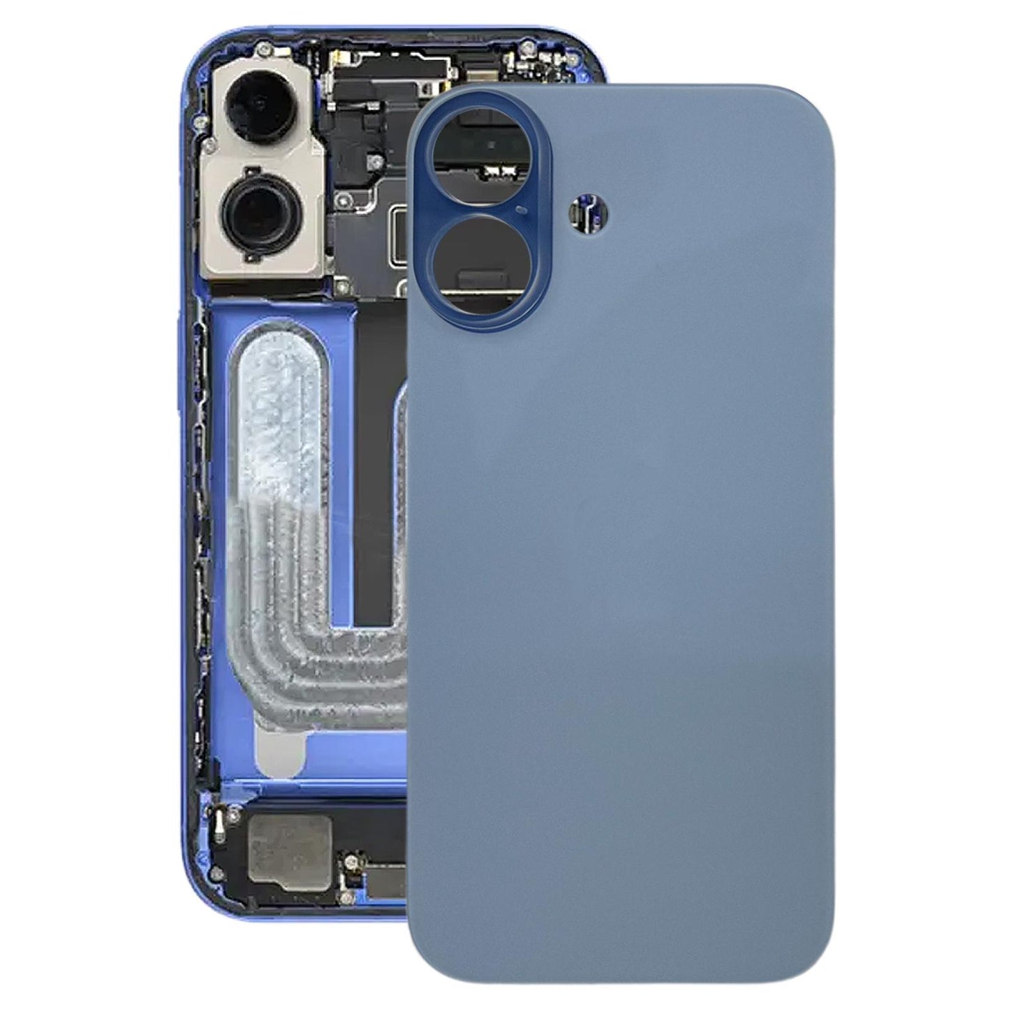 For iPhone 17 Glass Battery Back Cover(Blue)