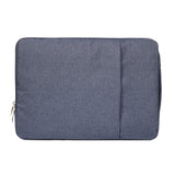 11.6 inch Universal Fashion Soft Laptop Denim Bags Portable Zipper Notebook Laptop Case Pouch for MacBook Air, Lenovo and other Laptops, Size: 32.2x21.8x2cm (Dark Blue)
