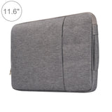 11.6 inch Universal Fashion Soft Laptop Denim Bags Portable Zipper Notebook Laptop Case Pouch for MacBook Air, Lenovo and other Laptops, Size: 32.2x21.8x2cm (Grey)