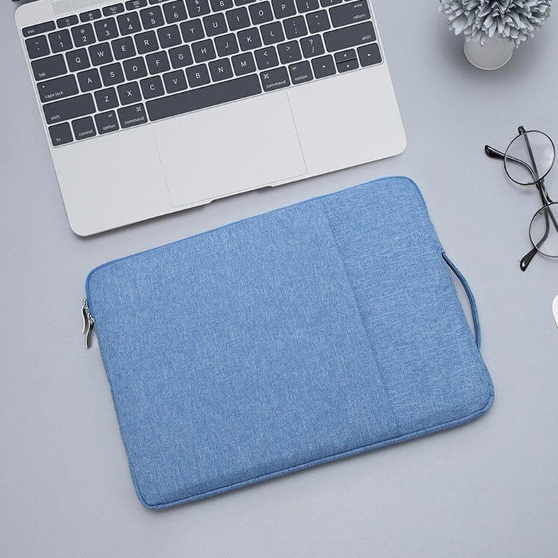 11.6 inch Universal Fashion Soft Laptop Denim Bags Portable Zipper Notebook Laptop Case Pouch for MacBook Air, Lenovo and other Laptops, Size: 32.2x21.8x2cm (Blue)