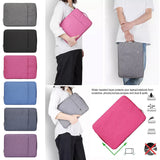 11.6 inch Universal Fashion Soft Laptop Denim Bags Portable Zipper Notebook Laptop Case Pouch for MacBook Air, Lenovo and other Laptops, Size: 32.2x21.8x2cm (Magenta)