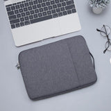 13.3 inch Universal Fashion Soft Laptop Denim Bags Portable Zipper Notebook Laptop Case Pouch for MacBook Air / Pro, Lenovo and other Laptops, Size: 35.5x26.5x2cm (Dark Blue)