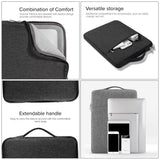 13.3 inch Universal Fashion Soft Laptop Denim Bags Portable Zipper Notebook Laptop Case Pouch for MacBook Air / Pro, Lenovo and other Laptops, Size: 35.5x26.5x2cm (Dark Blue)