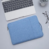 13.3 inch Universal Fashion Soft Laptop Denim Bags Portable Zipper Notebook Laptop Case Pouch for MacBook Air / Pro, Lenovo and other Laptops, Size: 35.5x26.5x2cm (Blue)