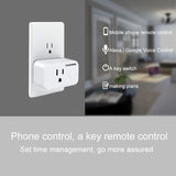 10A WiFi 2.4GHz APP Remote Control Timing Smart Socket Works with Alexa & Google Home, AC 110-250V, US Plug