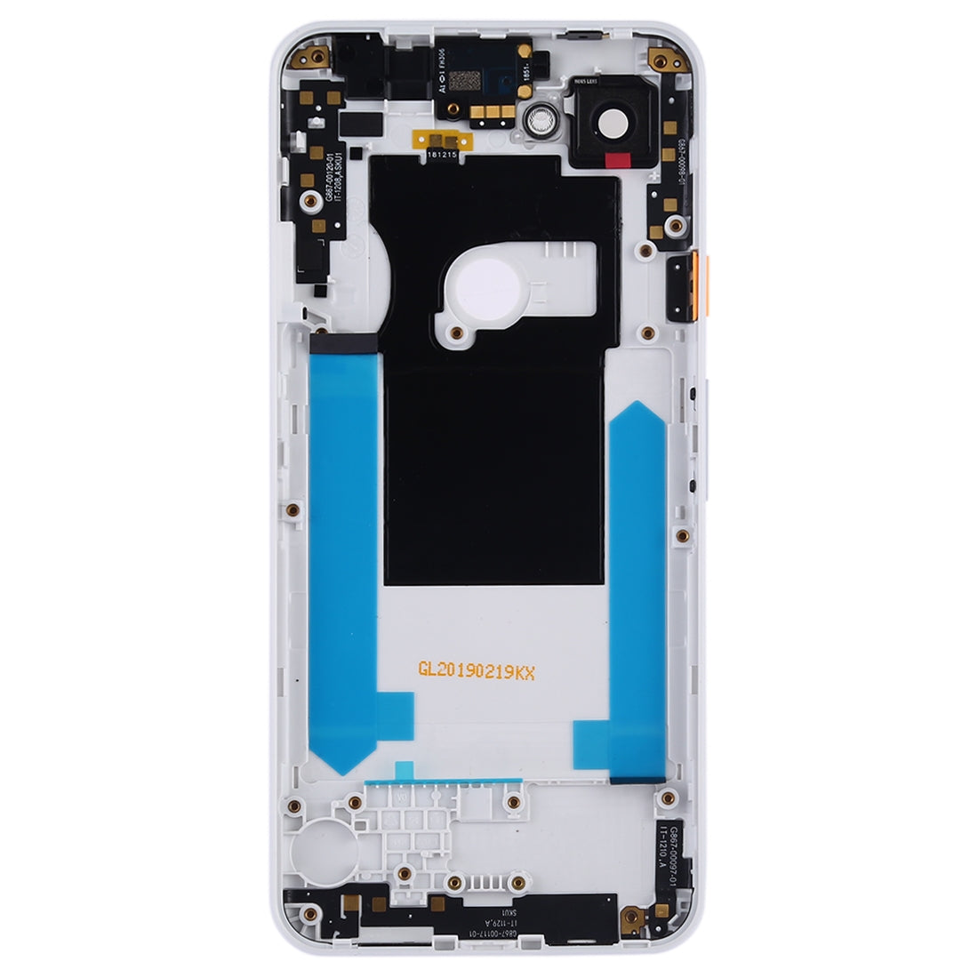 Battery-Back-Cover-with-Camera-Lens-Frame-&-Side-Keys-for-Google-Pixel-3a(White)