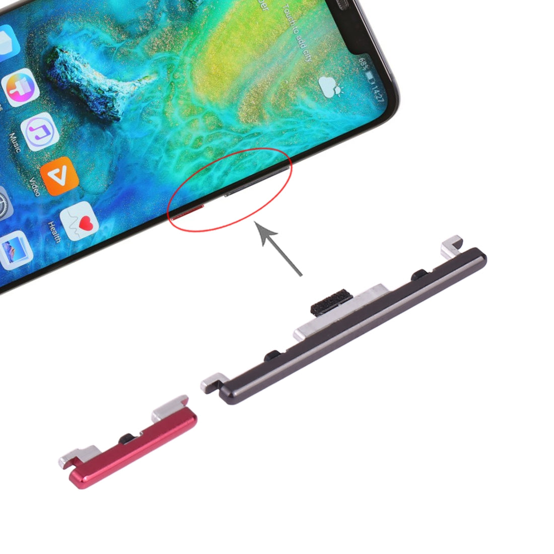 For-Huawei-Mate-20-Pro-Power-Button-and-Volume-Control-Button-(Black)