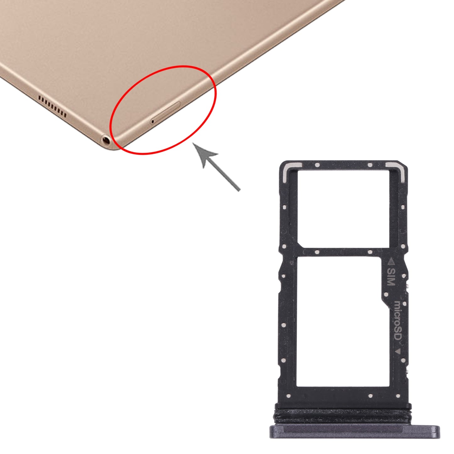 For-Samsung-Galaxy-Tab-A7-10.4-(2020)-SM-T505-SIM-Card-Tray-+-Micro-SD-Card-Tray-(Black)