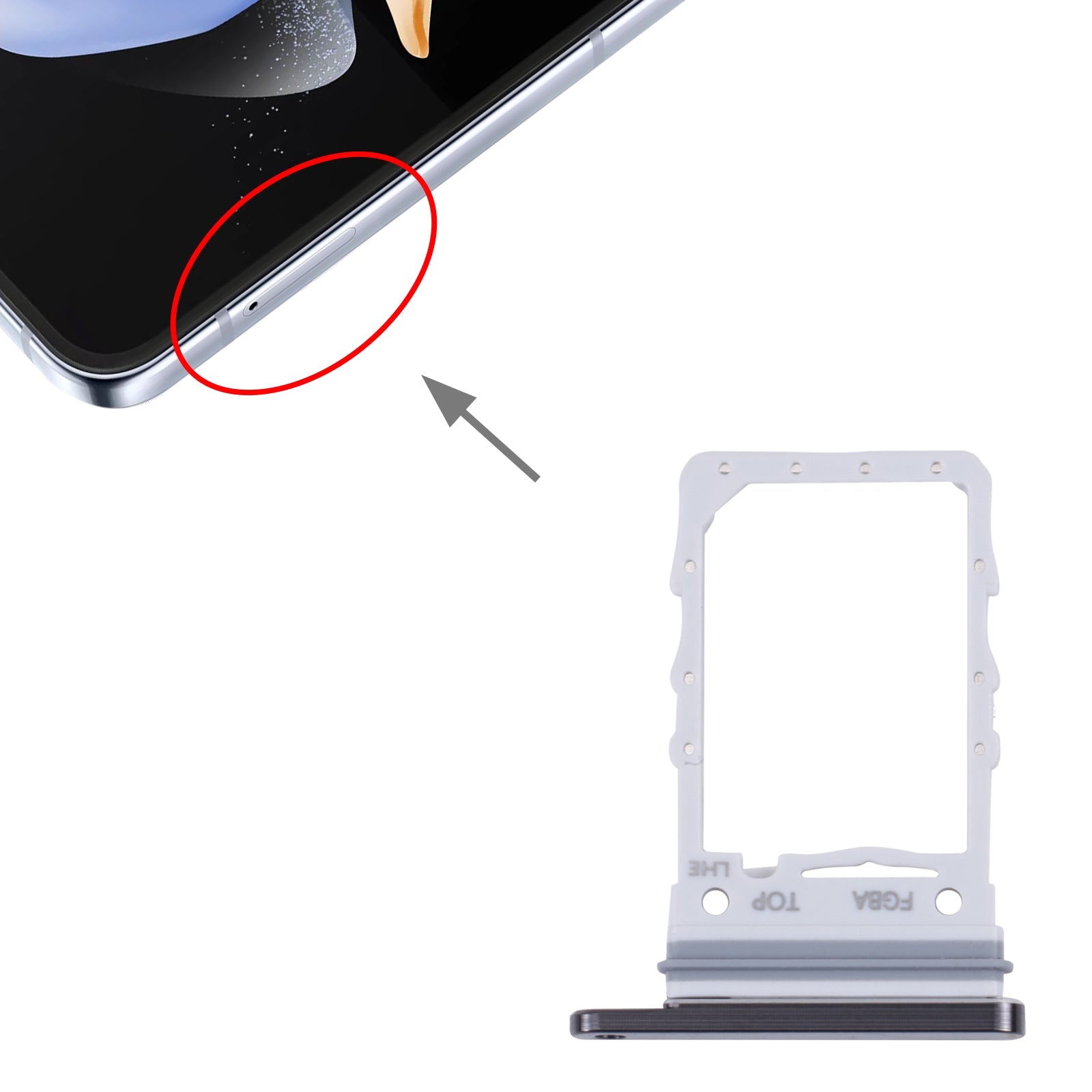 For-Samsung-Galaxy-Z-Flip4-SM-F721B-Original-SIM-Card-Tray-(Black)