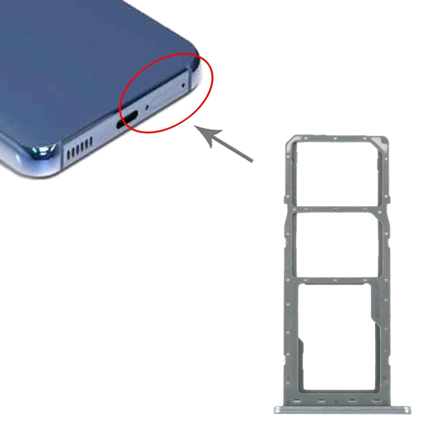 For-Samsung-Galaxy-M04-SM-M045F-Original-SIM-Card-Tray-+-SIM-Card-Tray-+-Micro-SD-Card-Tray-(Green)