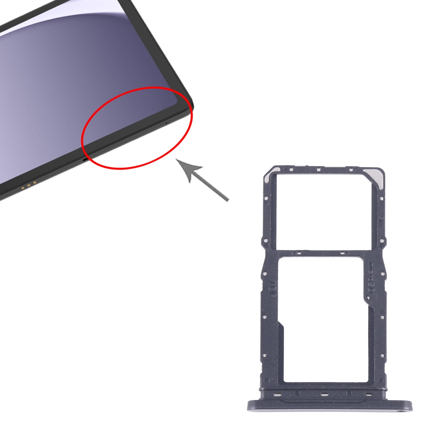 For-Samsung-Galaxy-Tab-A9+-5G-SM-X215-Original-SIM-+-Micro-SD-Card-Tray-(Grey)