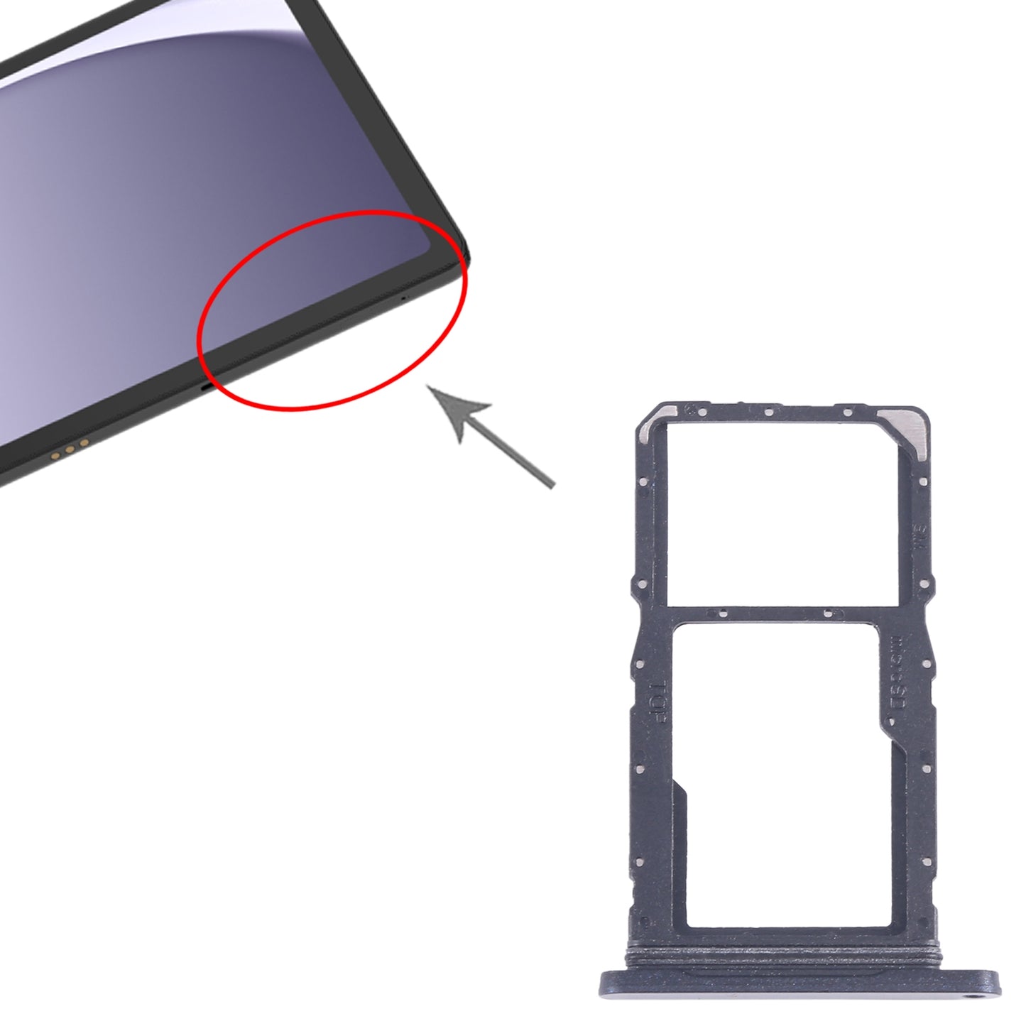 For-Samsung-Galaxy-Tab-A9+-5G-SM-X215-Original-SIM-+-Micro-SD-Card-Tray-(Blue)