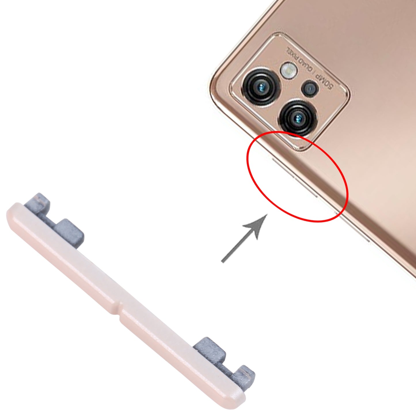 For-Motorola-Moto-G32-Volume-Control-Button-(Gold)