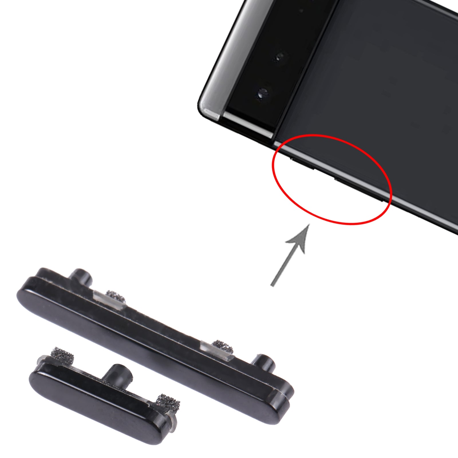 For-Google-Pixel-6-Original-Power-Button-+-Volume-Button-Control-Button-(Black)