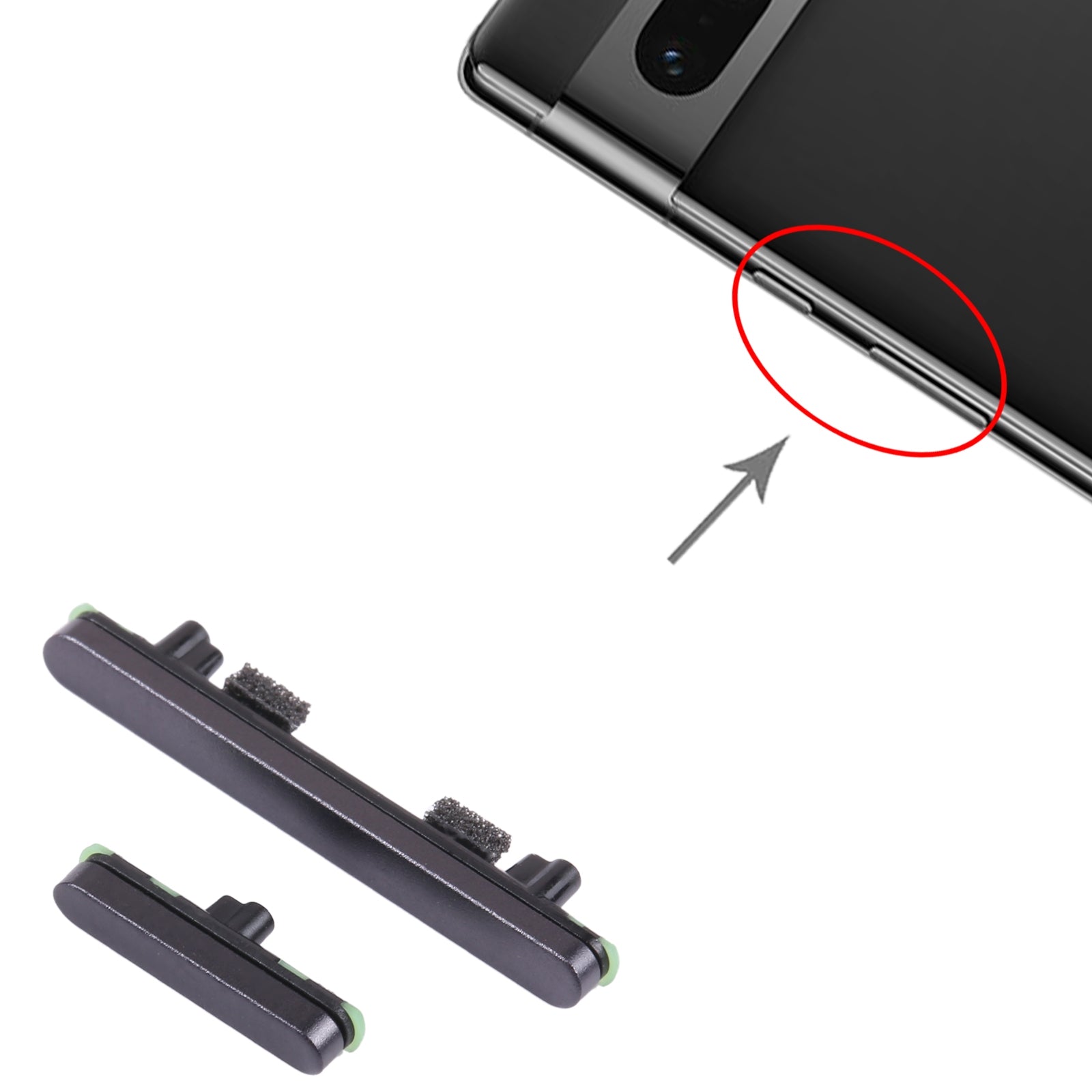 For-Google-Pixel-7-Pro-Original-Power-Button-+-Volume-Button-Control-Button-(Black)