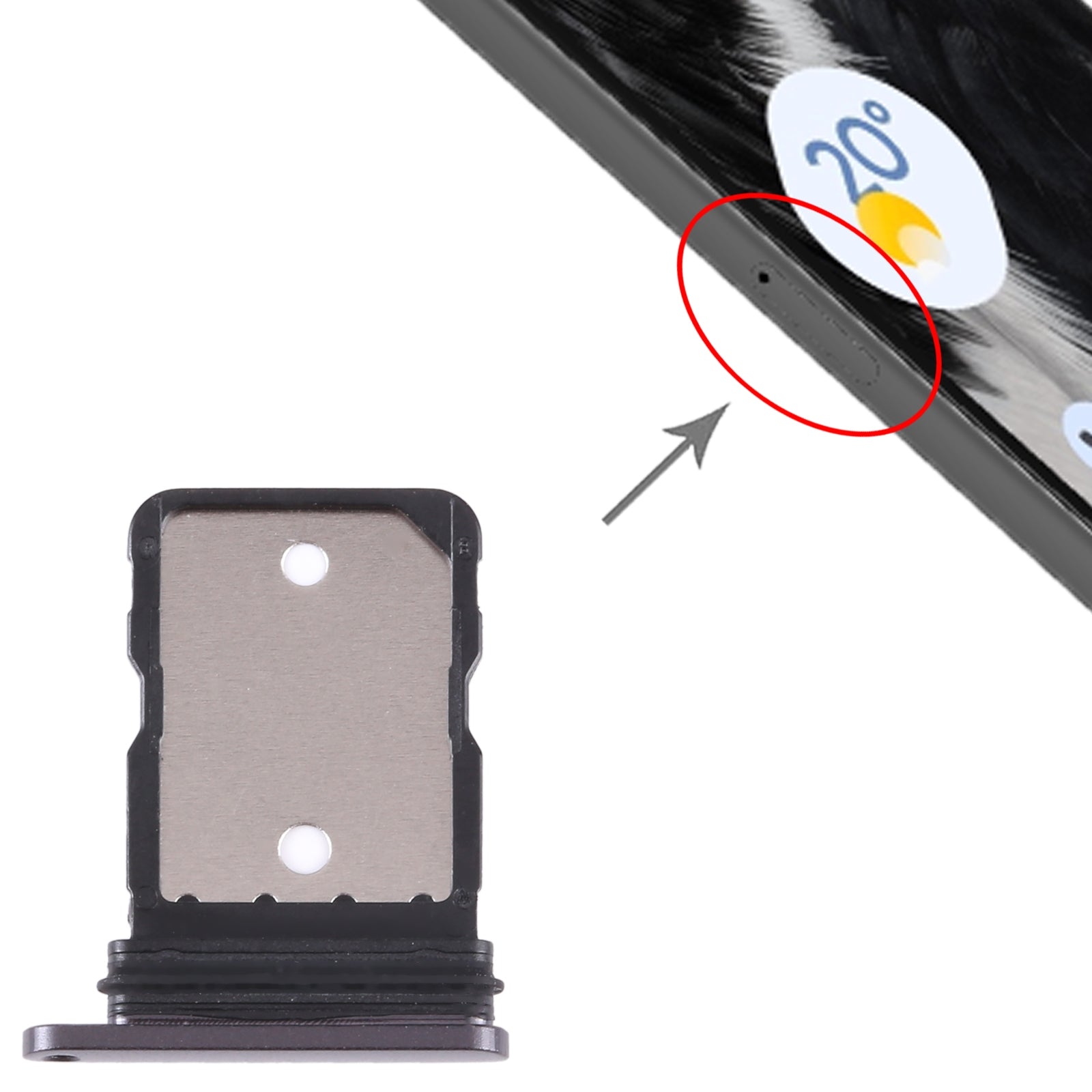 For-Google-Pixel-7-Original-SIM-Card-Tray-with-SIM-Pin-(Black)