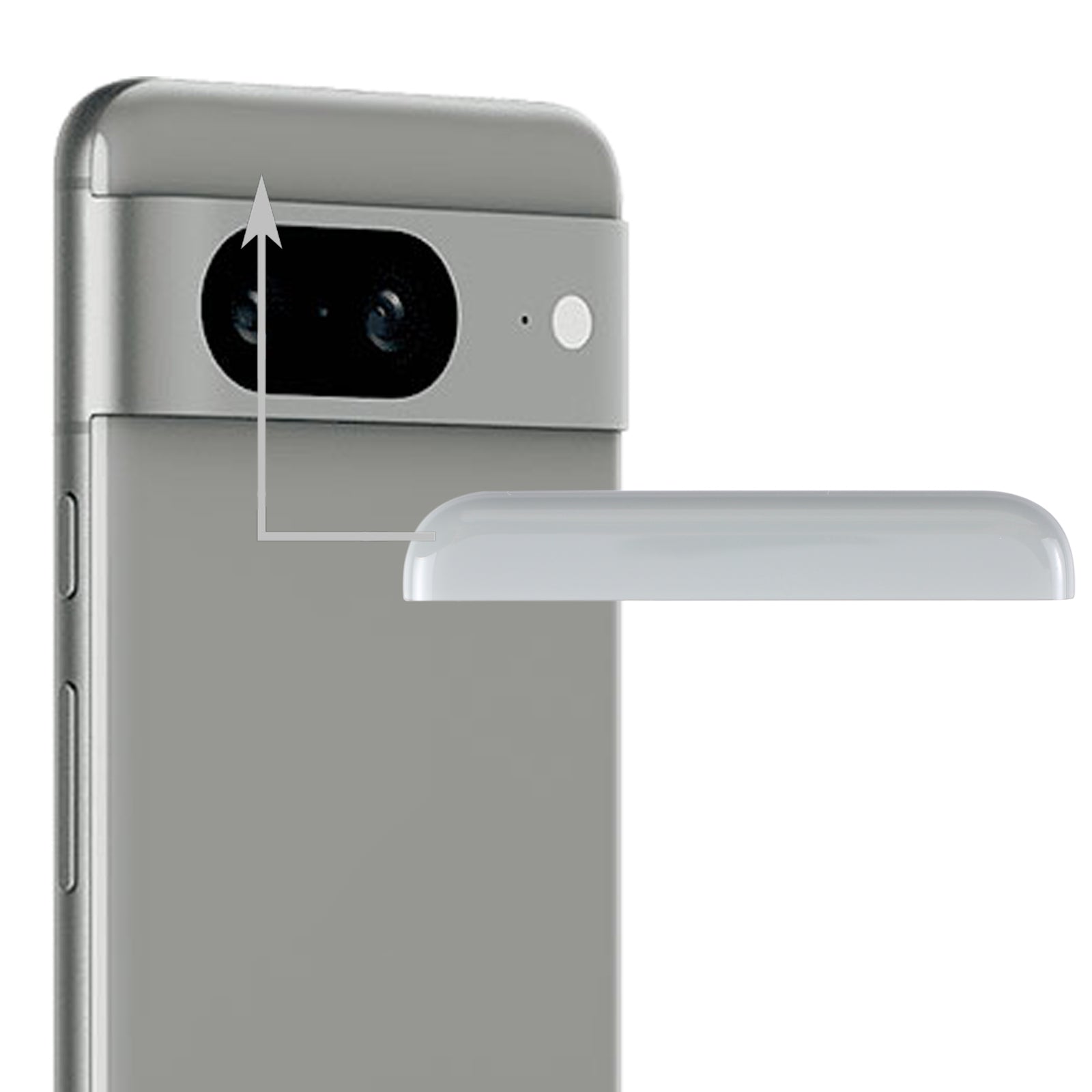 For-Google-Pixel-8-Original-Front-Upper-Top-Back-Cover-(Green)
