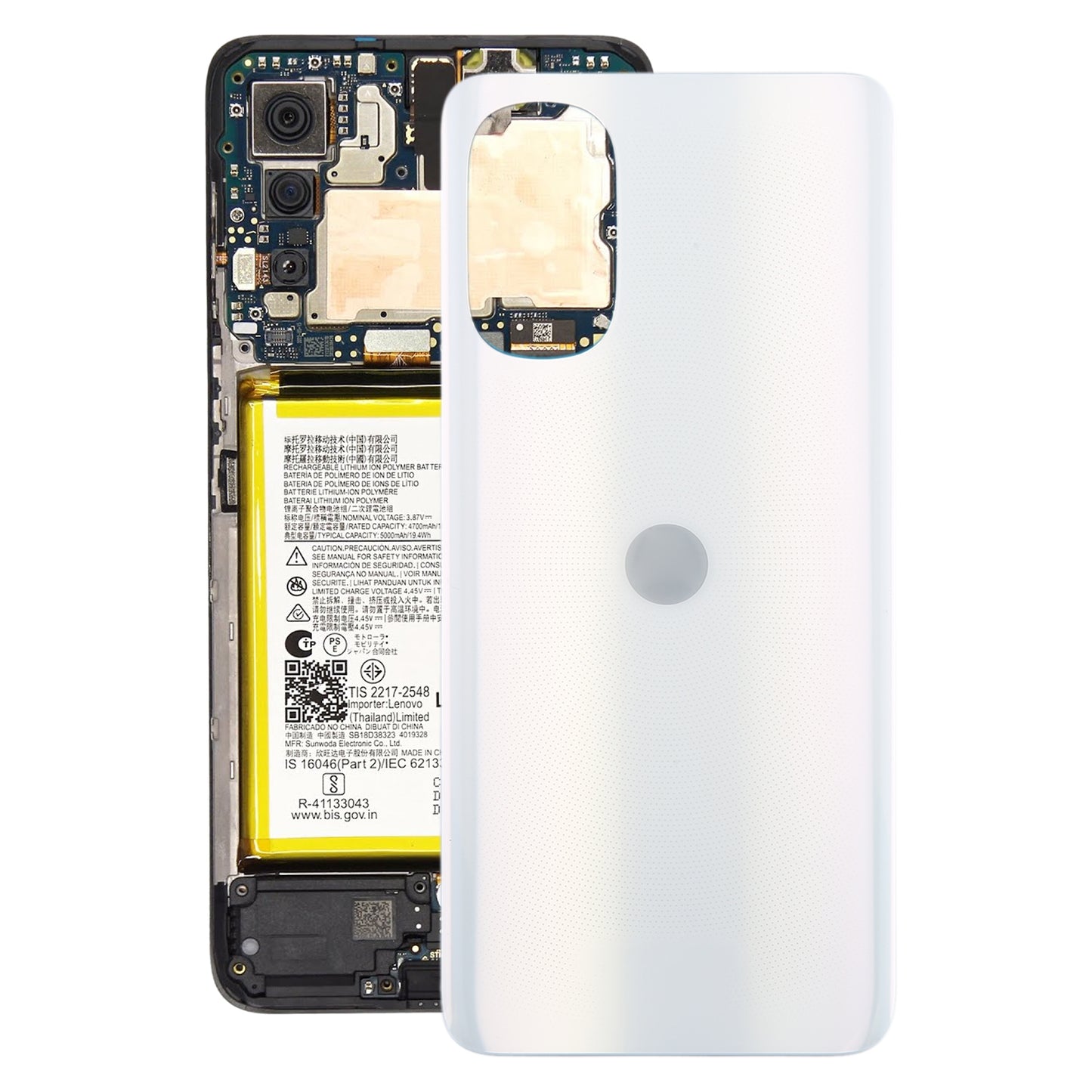 For-Motorola-Moto-G82-Original-Battery-Back-Cover(White)