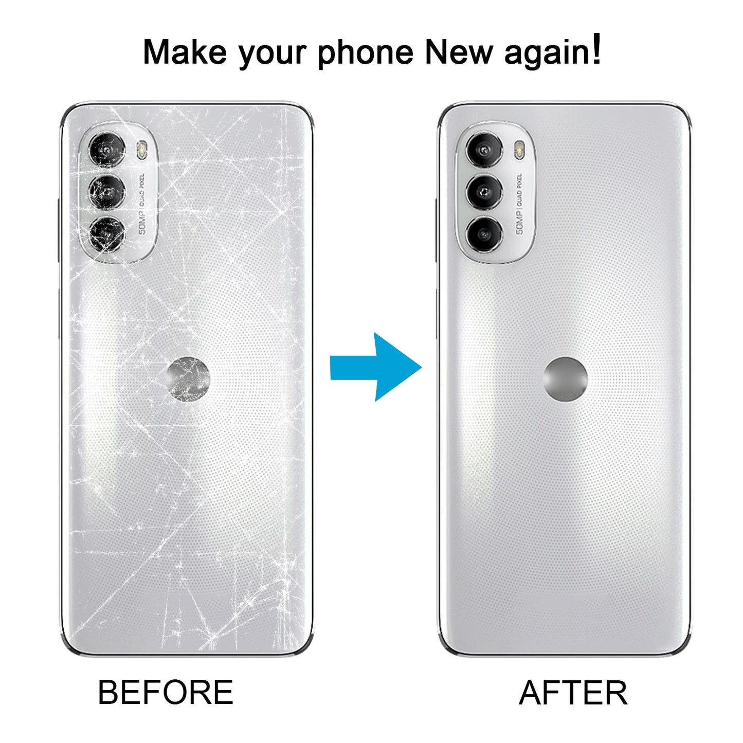 For-Motorola-Moto-G82-Original-Battery-Back-Cover(White)