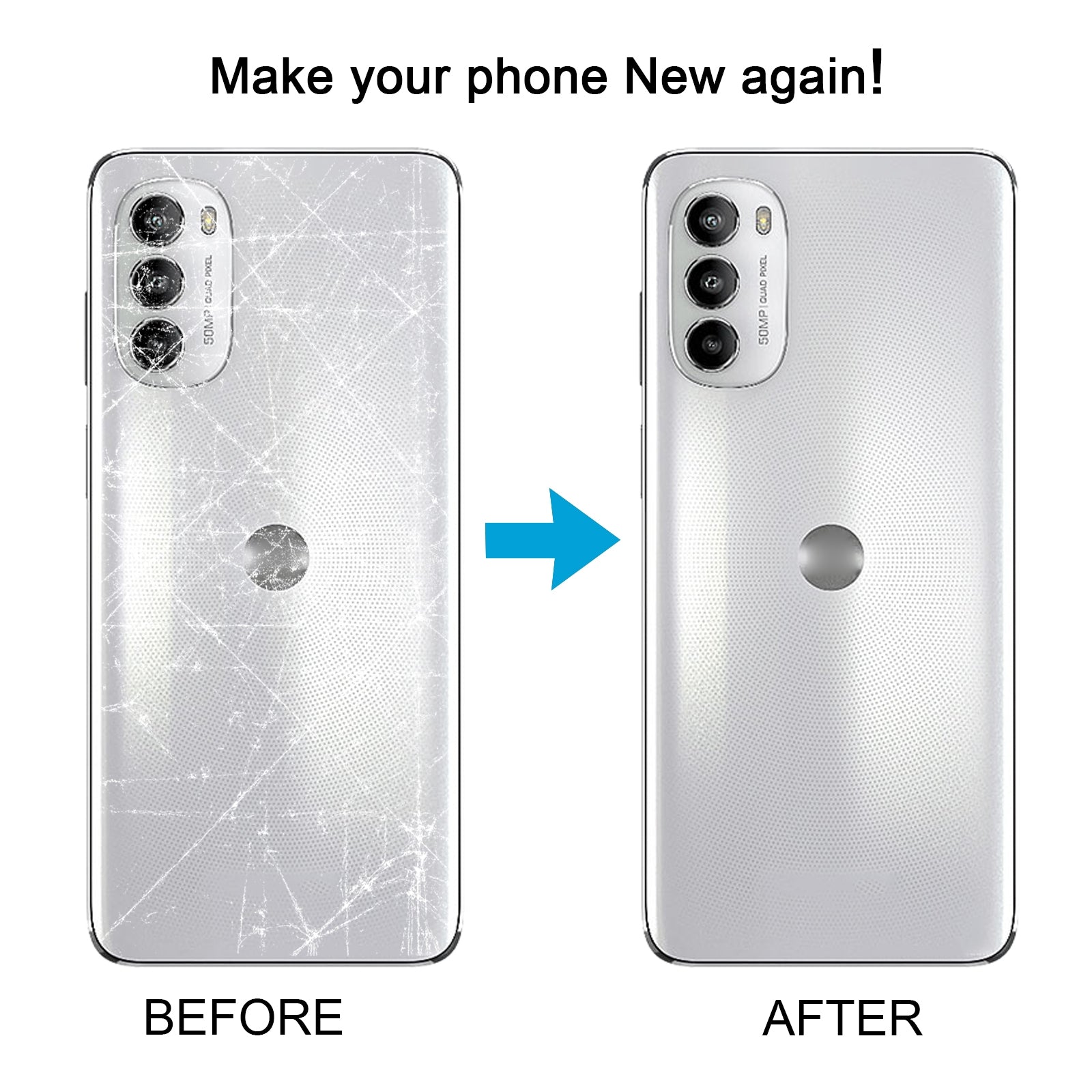 For-Motorola-Moto-G82-Original-Battery-Back-Cover(White)