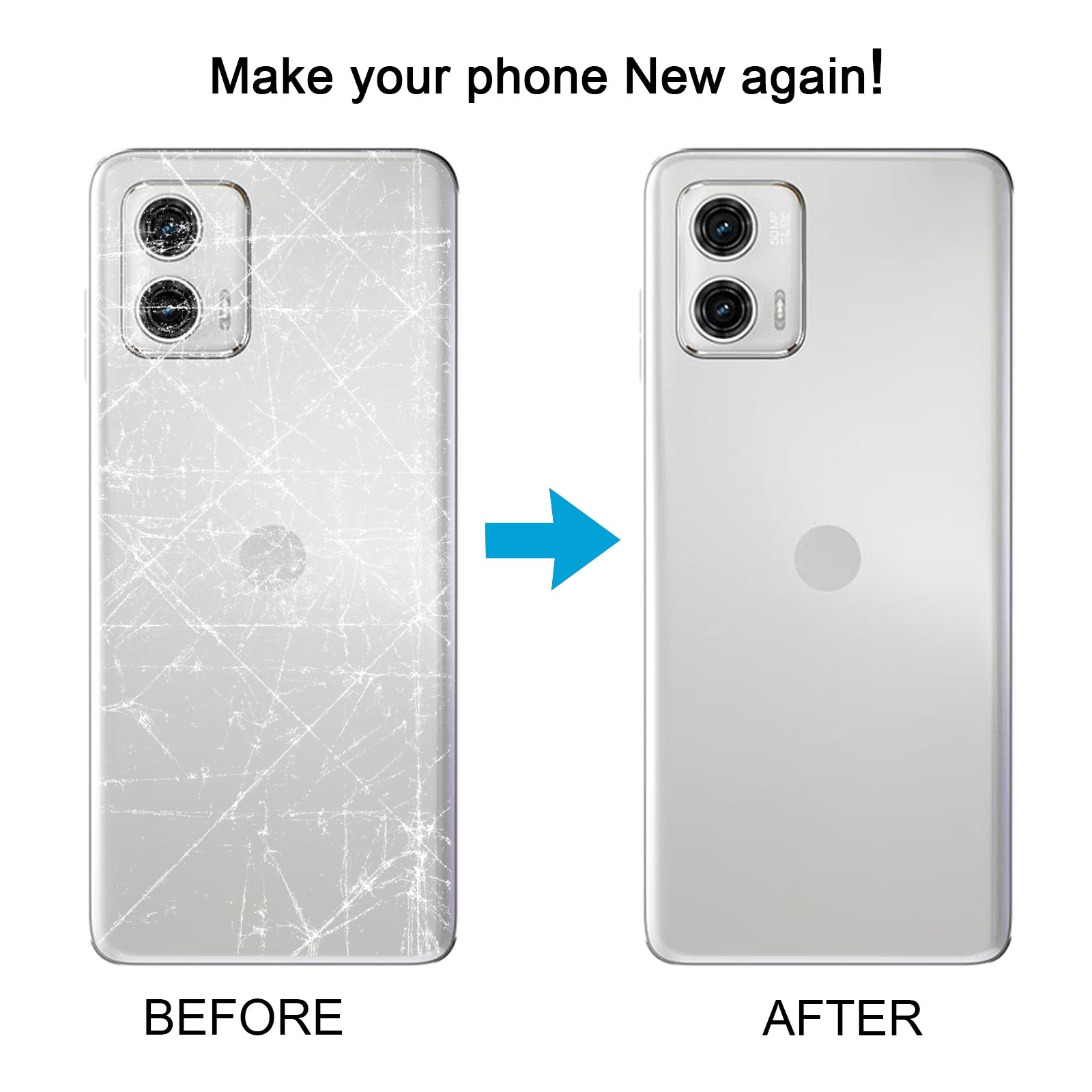 For-Motorola-Moto-G73-Original-Battery-Back-Cover(White)