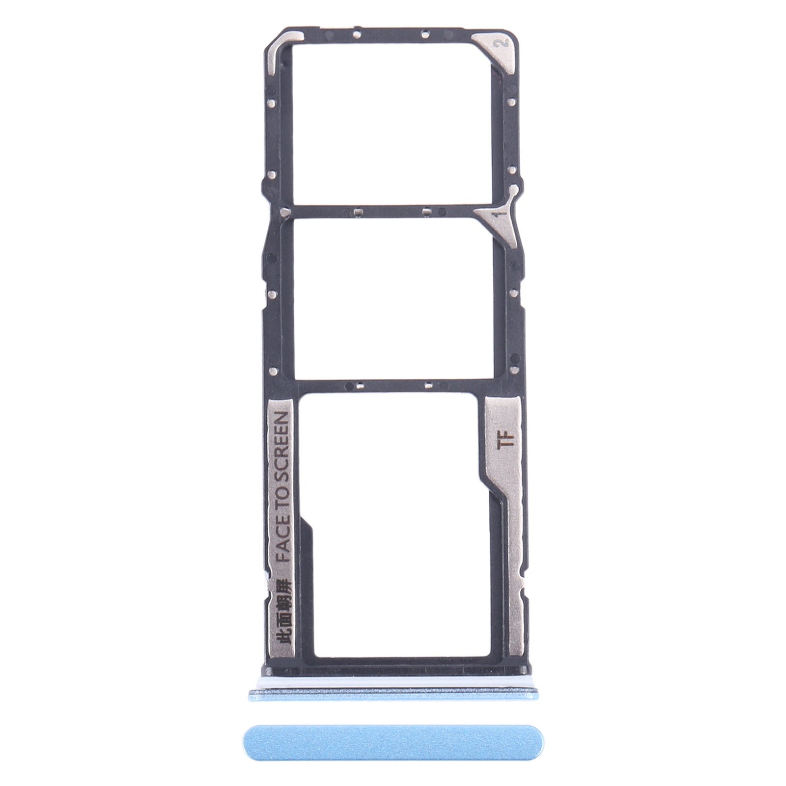 For-Xiaomi-Redmi-Note-12-4G-SIM-Card-Tray-+-SIM-Card-Tray-+-Micro-SD-Card-Tray-(Blue)