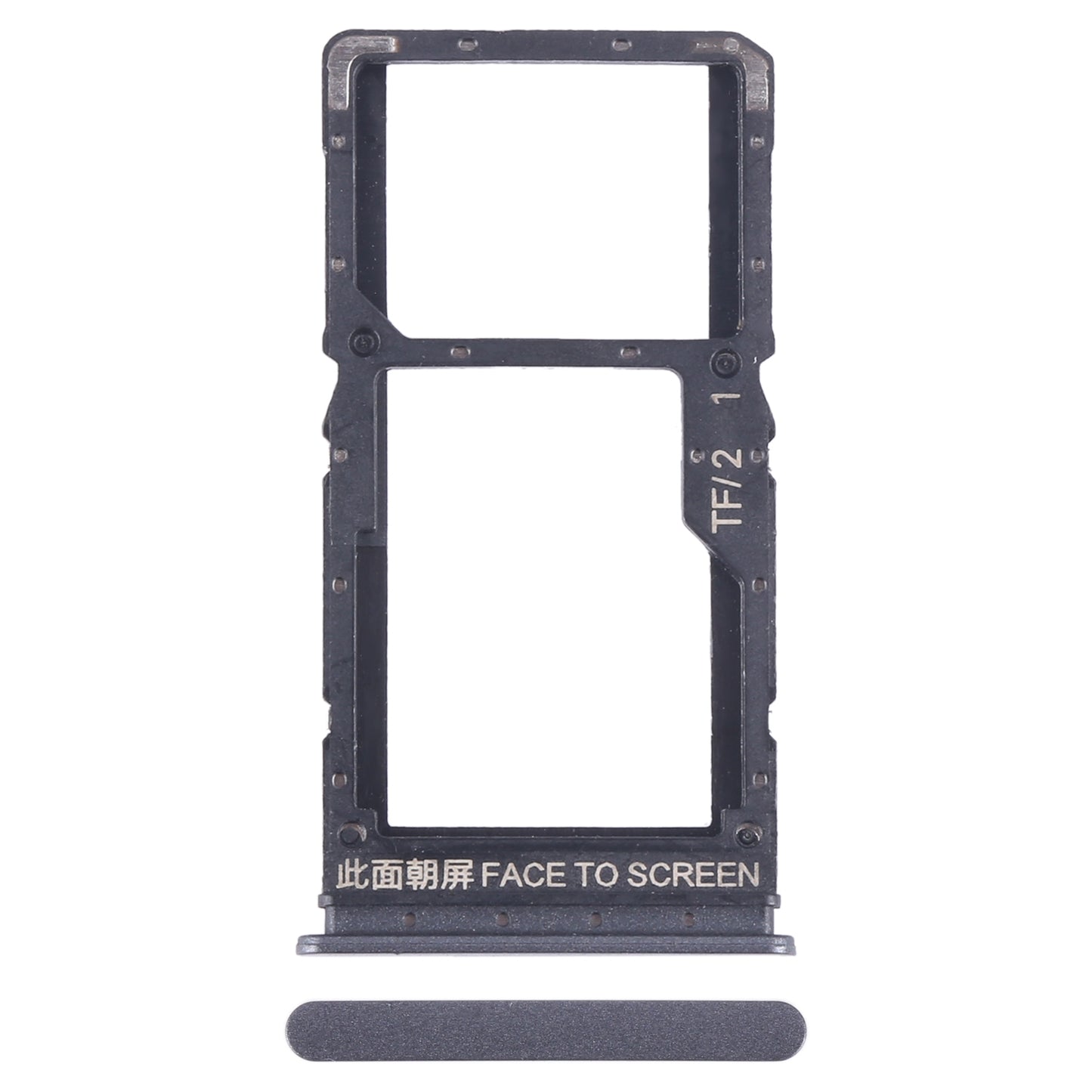 For-Xiaomi-Redmi-Note-12-5G-SIM-Card-Tray-+-SIM-/-Micro-SD-Card-Tray-(Black)