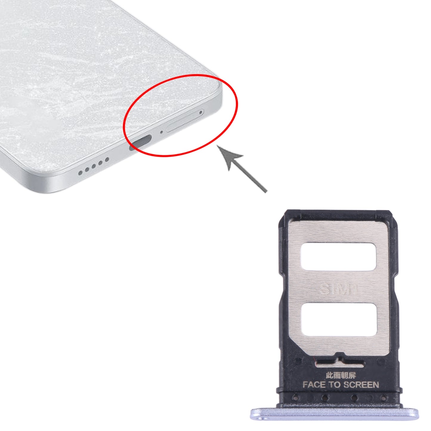 For-Xiaomi-Redmi-Note-13-Pro+-SIM-Card-Tray-+-SIM-Card-Tray-(Purple)