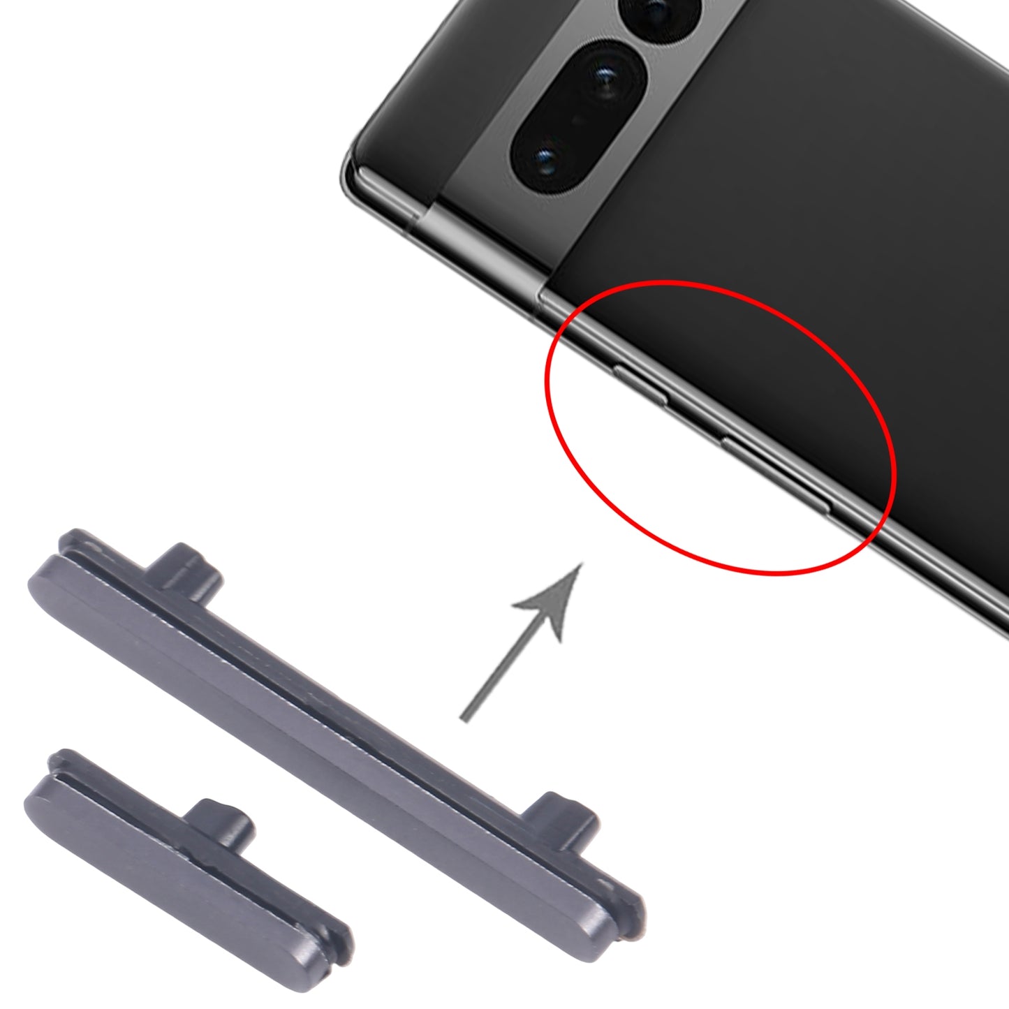 For-Google-Pixel-7-Pro-Power-Button-and-Volume-Control-Button-(Black)