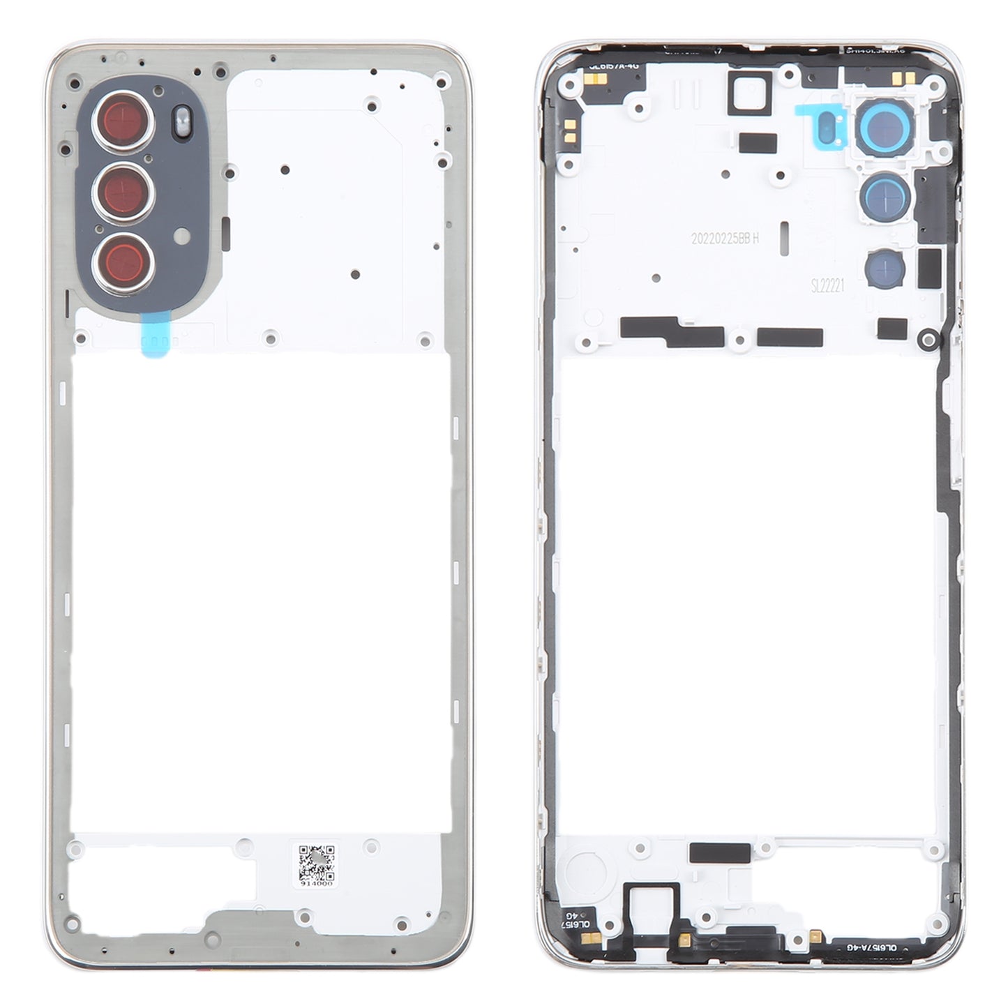 For-Motorola-Moto-G52-Original-Middle-Frame-Bezel-Plate-(Silver)
