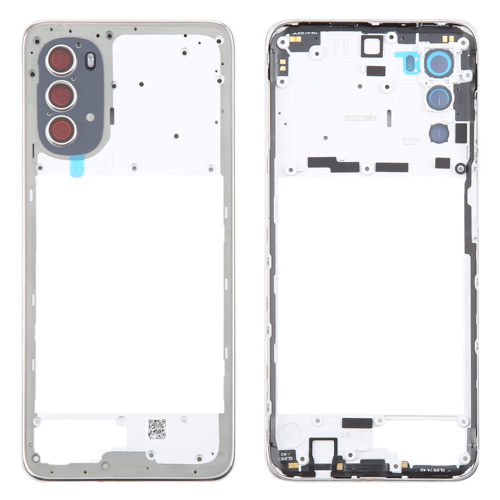 For-Motorola-Moto-G52-Original-Middle-Frame-Bezel-Plate-(Silver)