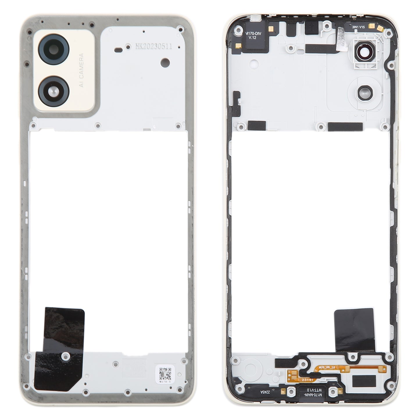 For-Motorola-Moto-E13-Original-Middle-Frame-Bezel-Plate-(Gold)