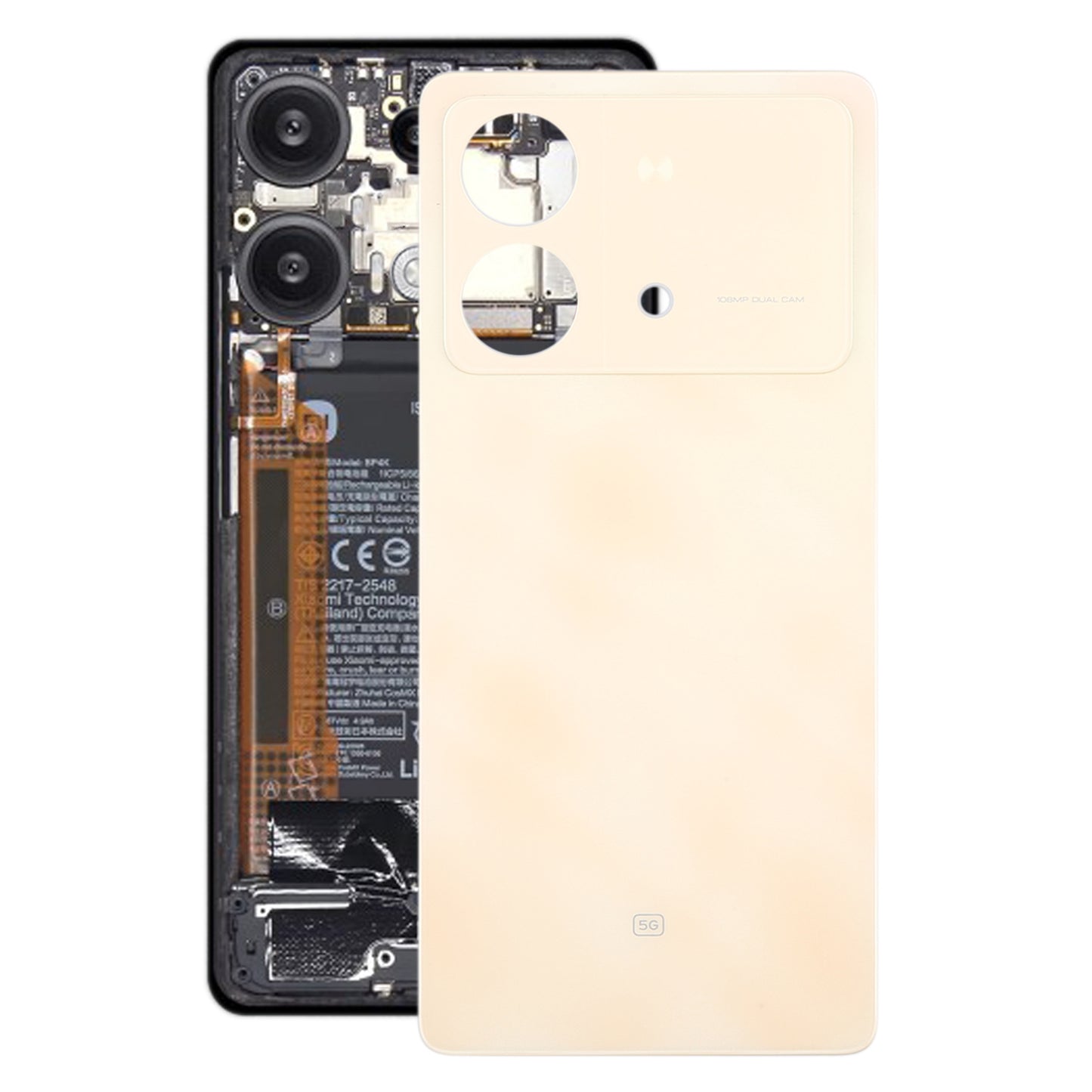 For-Xiaomi-Poco-X6-Neo-Original-Battery-Back-Cover(Gold)