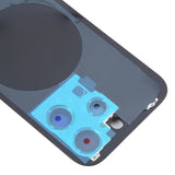 For iPhone 16 Pro Original Glass Battery Back Cover with Camera Lens Cover(Black)