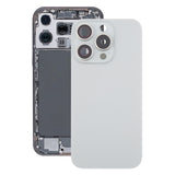 For iPhone 16 Pro Original Glass Battery Back Cover with Camera Lens Cover(Silver)