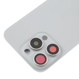 For iPhone 16 Pro Original Glass Battery Back Cover with Camera Lens Cover(Silver)