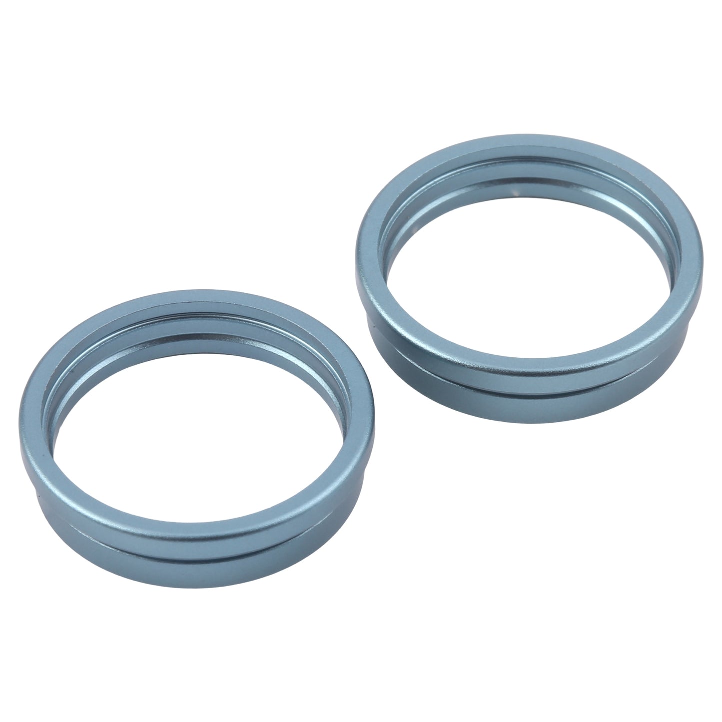 For iPhone 16 2pcs/set Rear Camera Glass Lens Metal Outside Protector Hoop Ring (Green)