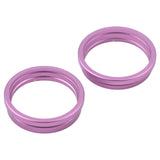 For iPhone 16 2pcs/set Rear Camera Glass Lens Metal Outside Protector Hoop Ring (Purple)