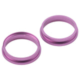 For iPhone 16 2pcs/set Rear Camera Glass Lens Metal Outside Protector Hoop Ring (Purple)