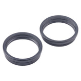 For iPhone 16 Plus 2pcs/set Rear Camera Glass Lens Metal Outside Protector Hoop Ring (Black)
