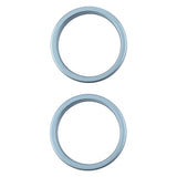 For iPhone 16 Plus 2pcs/set Rear Camera Glass Lens Metal Outside Protector Hoop Ring (Green)
