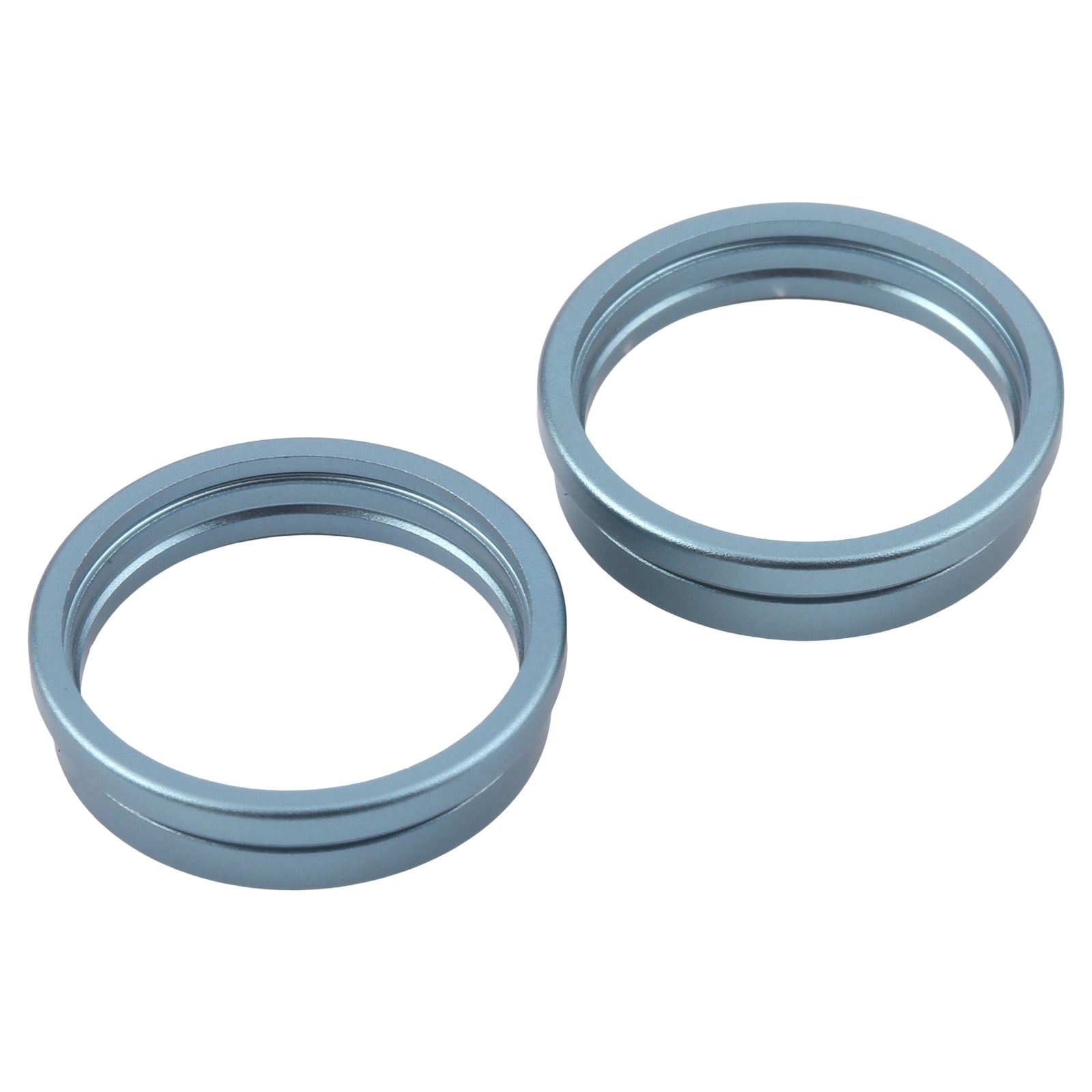 For iPhone 16 Plus 2pcs/set Rear Camera Glass Lens Metal Outside Protector Hoop Ring (Green)