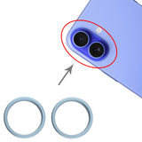 For iPhone 16 Plus 2pcs/set Rear Camera Glass Lens Metal Outside Protector Hoop Ring (Green)