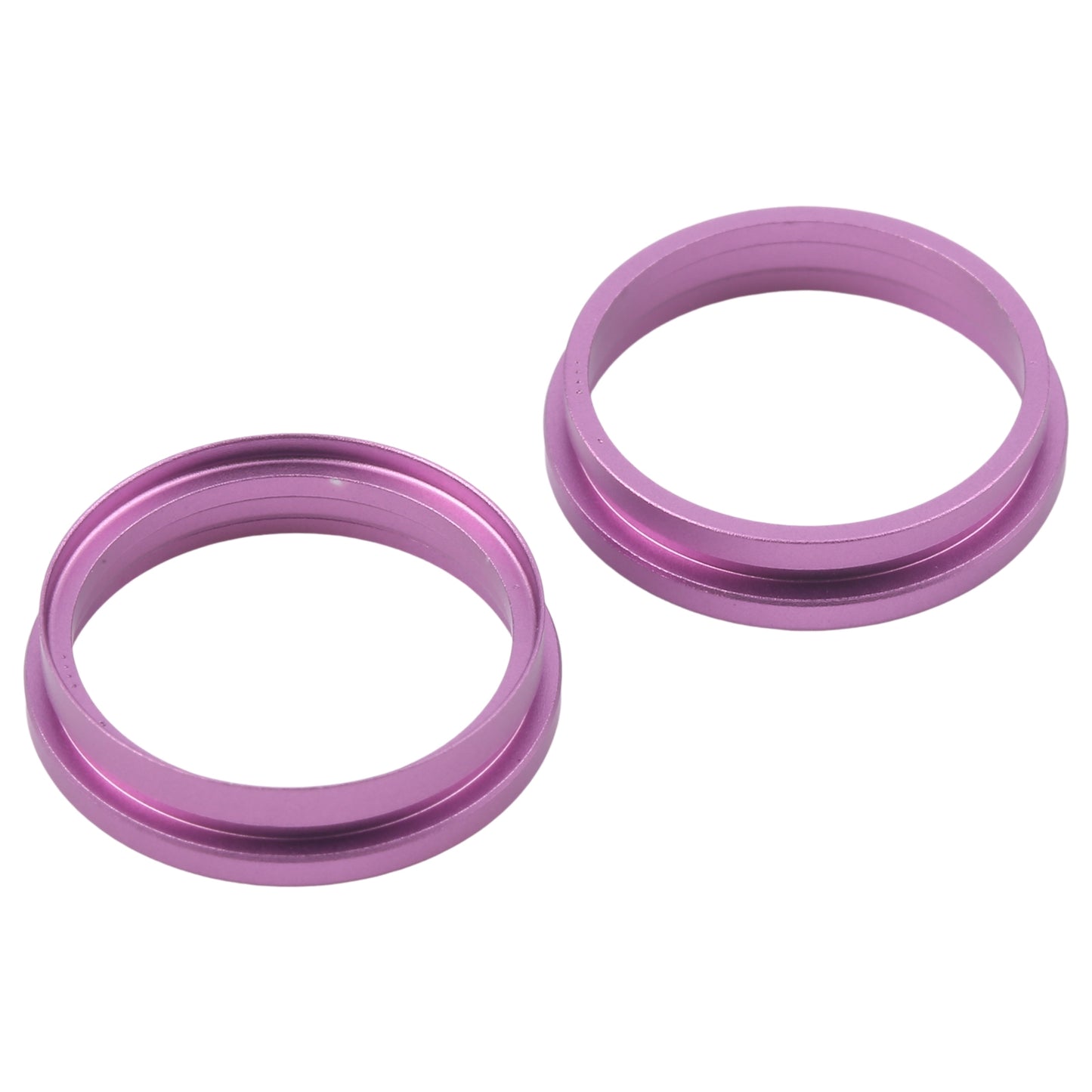 For iPhone 16 Plus 2pcs/set Rear Camera Glass Lens Metal Outside Protector Hoop Ring (Purple)