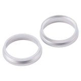 For iPhone 16 Plus 2pcs/set Rear Camera Glass Lens Metal Outside Protector Hoop Ring (Silver)