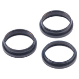 For iPhone 16 Pro 3pcs/set Rear Camera Glass Lens Metal Outside Protector Hoop Ring (Black)