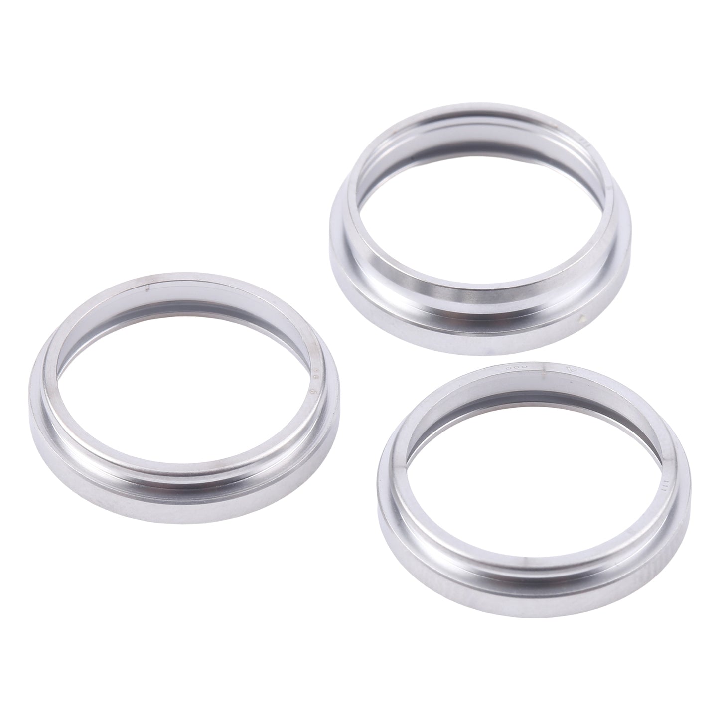 For iPhone 16 Pro 3pcs/set Rear Camera Glass Lens Metal Outside Protector Hoop Ring (Silver)